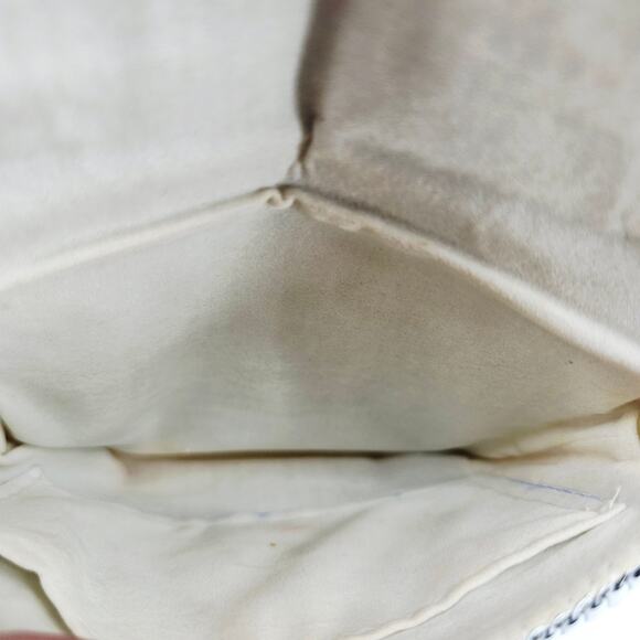 60's Vintage White Metal Mesh Gold Accent Shimmer Crossbody Clutch Evening Bag - Picture 7 of 10